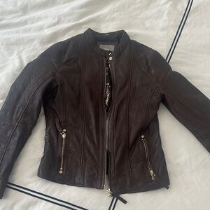 ‘Mauritius’ Women’s Brown Leather Jacket